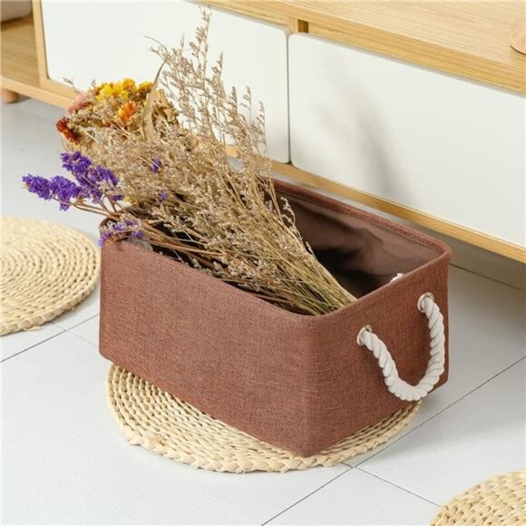 Storage Basket Fabric Storage Bin Shelf Basket Dog Toy Storage Basket - Picture 2 of 7